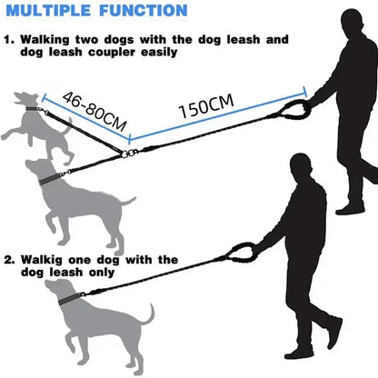 Double dog leashes